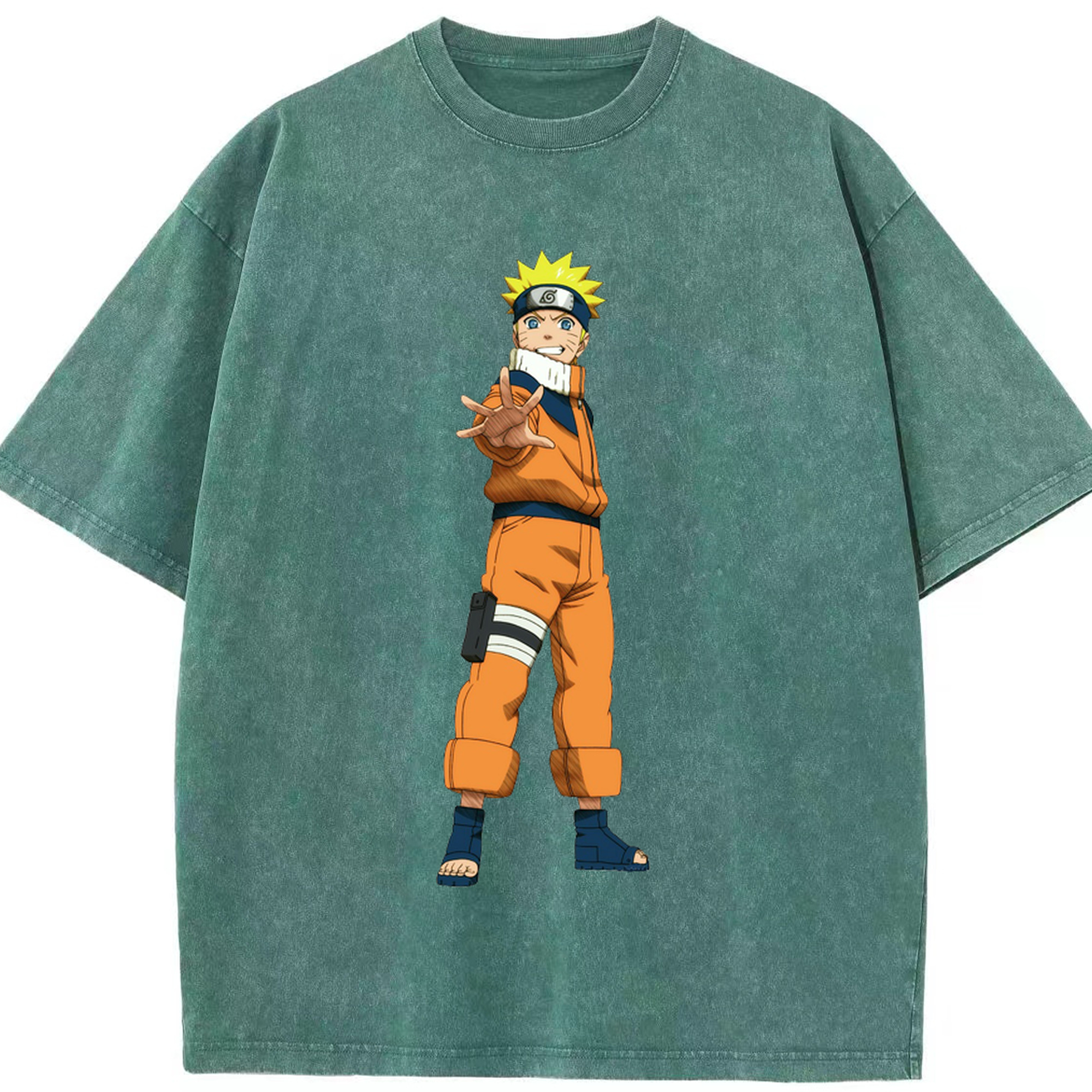 （画像用） NARUTO -ナルト- うずまき ナルト Uzumaki Naruto 綿100% ヴィンテージ風 半袖Tシャツ（フロントプリント）